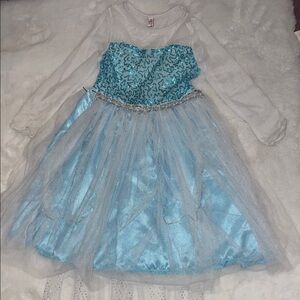 Source Unknown Sparkling Blue and White Kids Costume